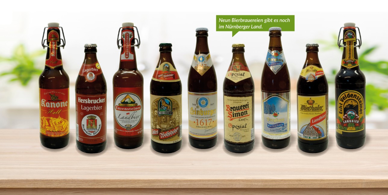 Neun Bierbrauereien gibt es noch im Nürnberger Land